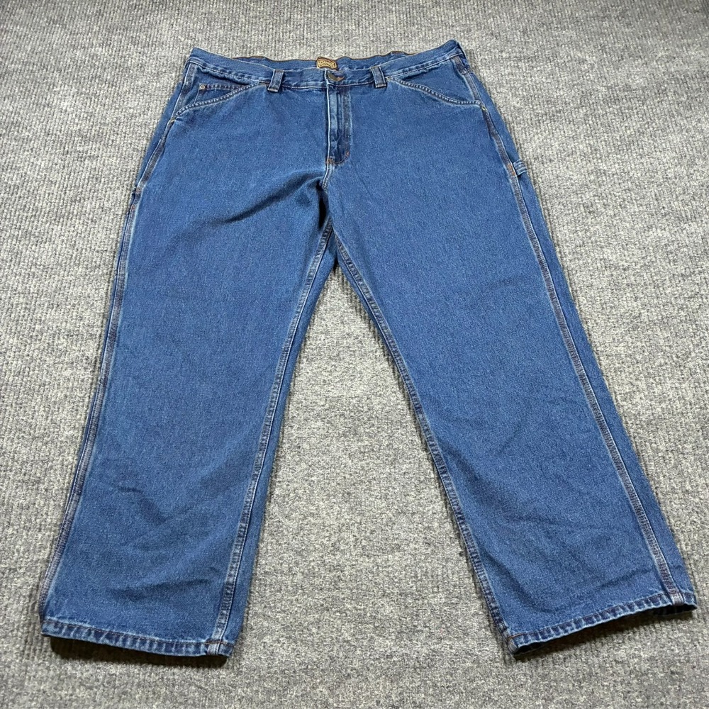 C.E. Schmidt Mens Carpenter Jeans Size 42x30‎ Blue Denim Workwear Utility